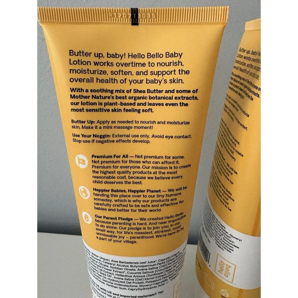 Hello Bello Premium Baby Lotion Soothing Vanilla Apricot 8.5 fl.oz. 2 Pack New!